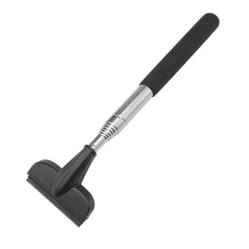 Essuie-glace 2 en 1 en acier inoxydable | Essuie-glace portable rétractable 2 en 1 en acier inoxydable | Compact et polyvalent pour le nettoyage des rétroviseurs, pare-brise, vitres et douches, poignée rose