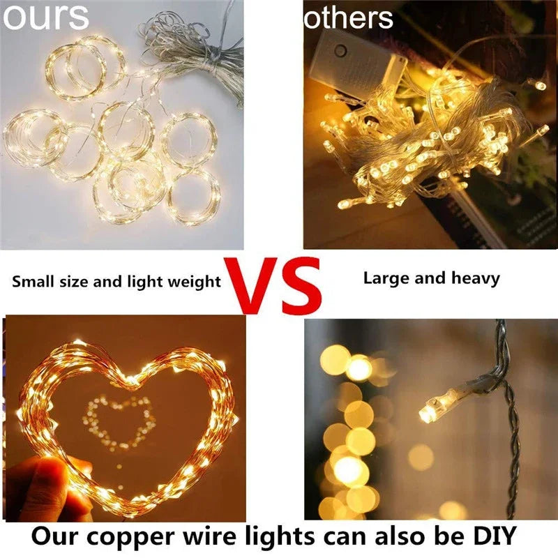 Guirlande lumineuse LED rideau, 8 modes, alimentation USB, télécommande, étanche, guirlande féérique, éclairage festif, décoration de mariage et de Noël