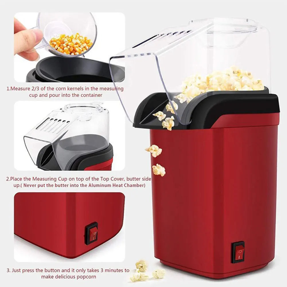 Mini machine à pop-corn à haut rendement, entièrement automatique, à air chaud