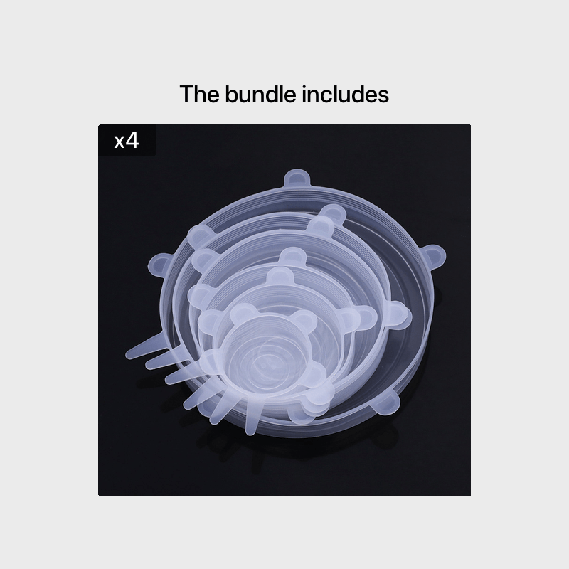 Lot de 6 couvercles élastiques en silicone, réutilisables et résistants, pour la conservation des aliments. Adaptés aux bols, 6 tailles différentes pour s'adapter à la plupart des récipients. Compatibles lave-vaisselle et réfrigérateur